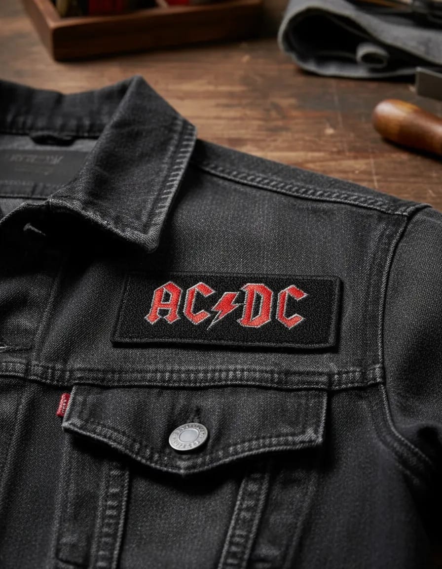 Patch Emblema ACDC Rock Bordado com Velcro - Imagem 2
