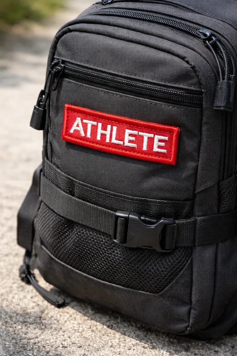 Patch Emblema Tarja Athlete ou Atleta Bordado com Velcro - Imagem 2