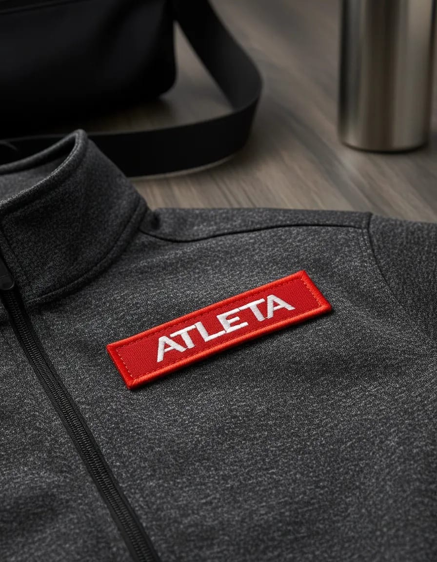 Patch Emblema Tarja Athlete ou Atleta Bordado com Velcro - Imagem 3