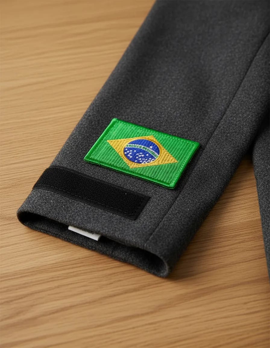 Patch Emblema Bandeira do Brasil Bordado com Velcro - Imagem 2