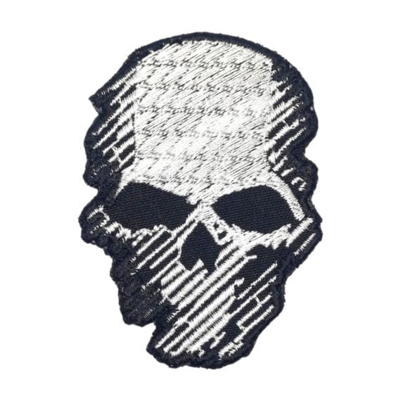 Patch Emblema Caveira Glit Bordado com Velcro