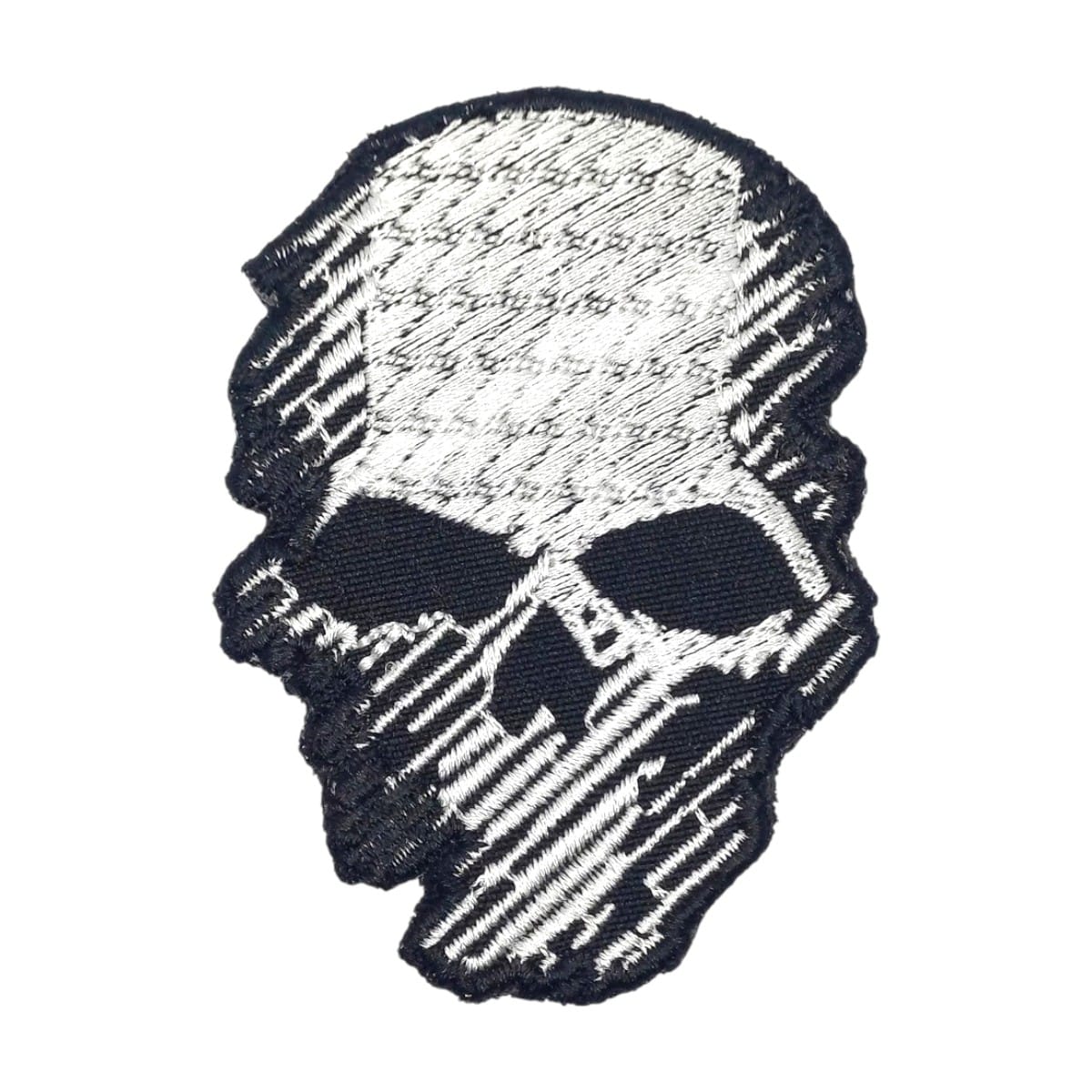 Patch Emblema Caveira Glit Bordado com Velcro
