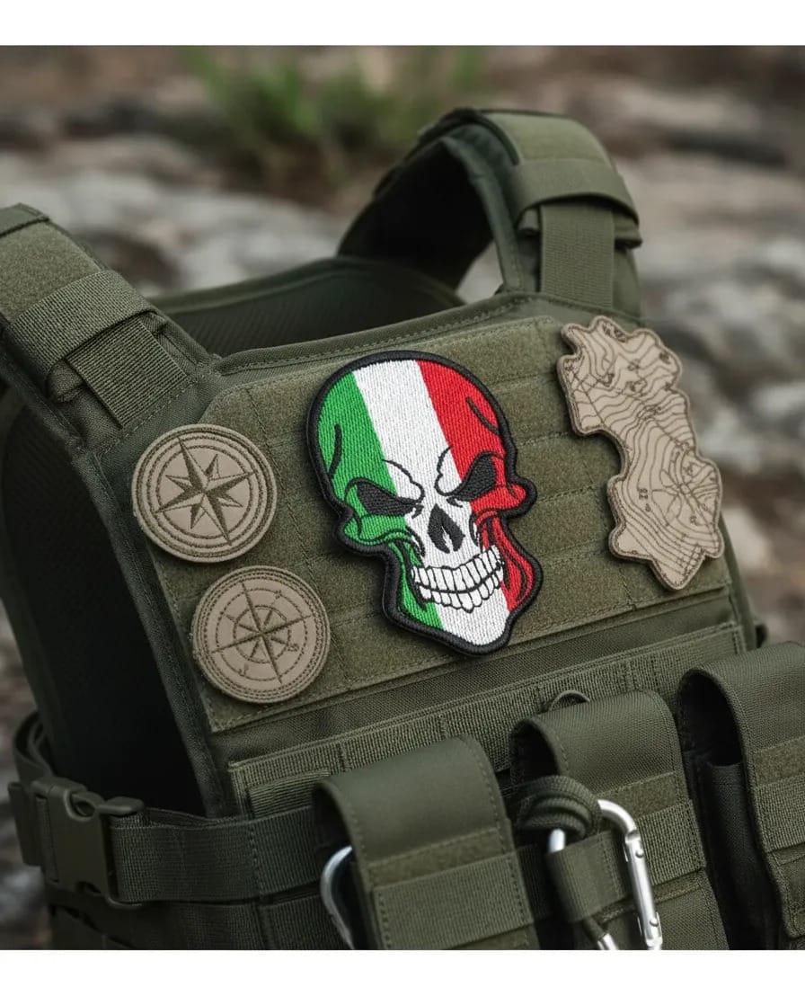 Patch Emblema Caveira Países Bordado com Velcro - Imagem 6