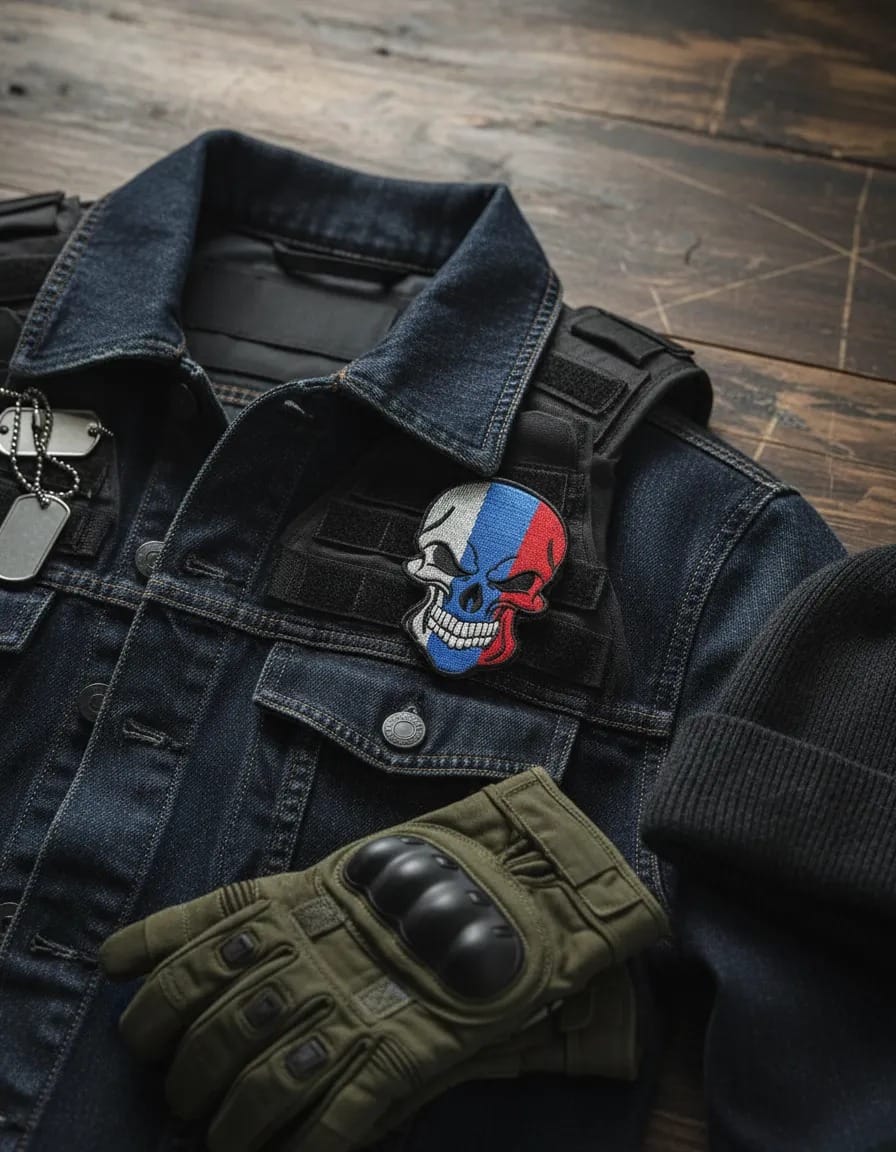 Patch Emblema Caveira Países Bordado com Velcro - Imagem 8
