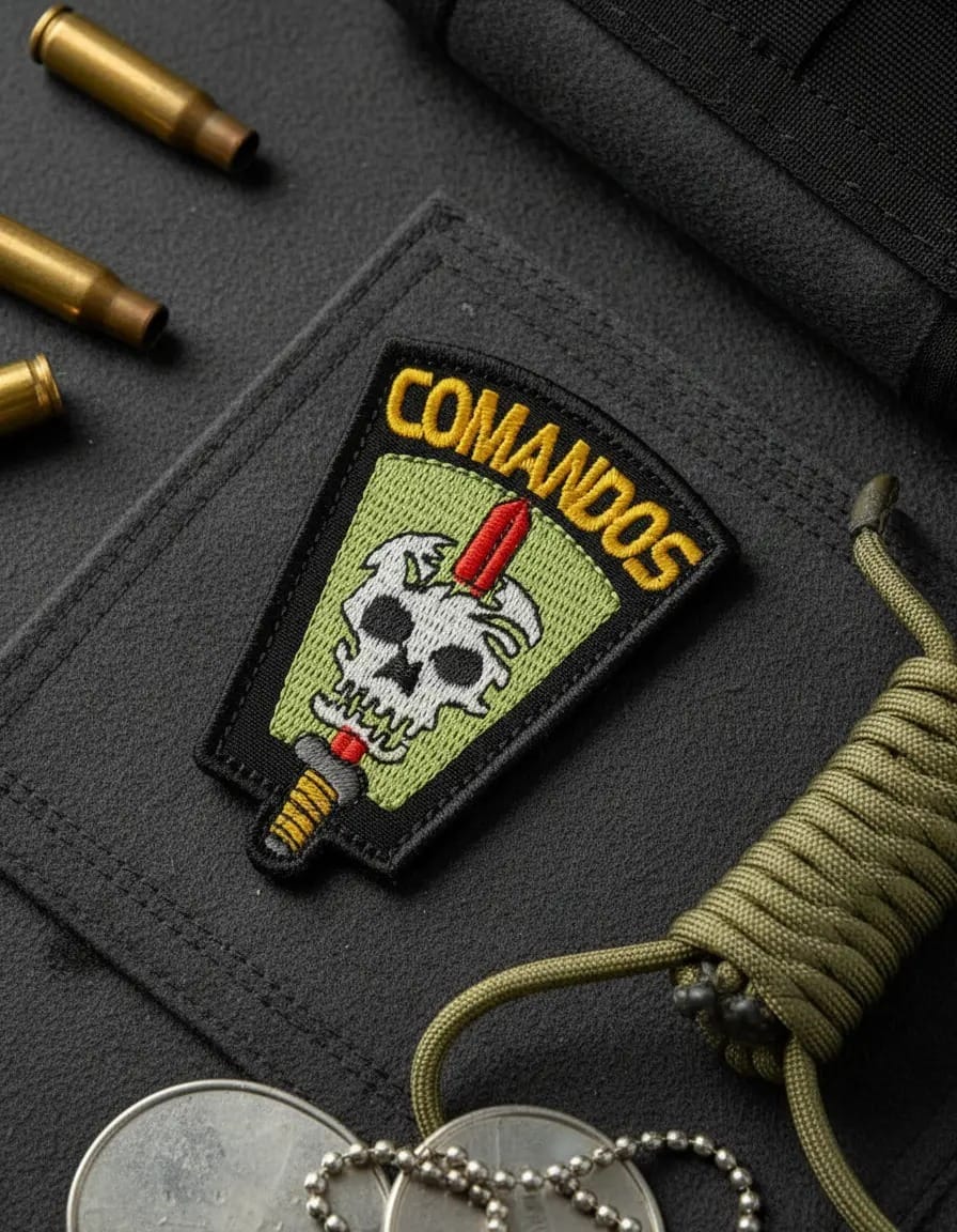 Patch Emblema Brasão Mercenarios Bordado com Velcro - Imagem 2