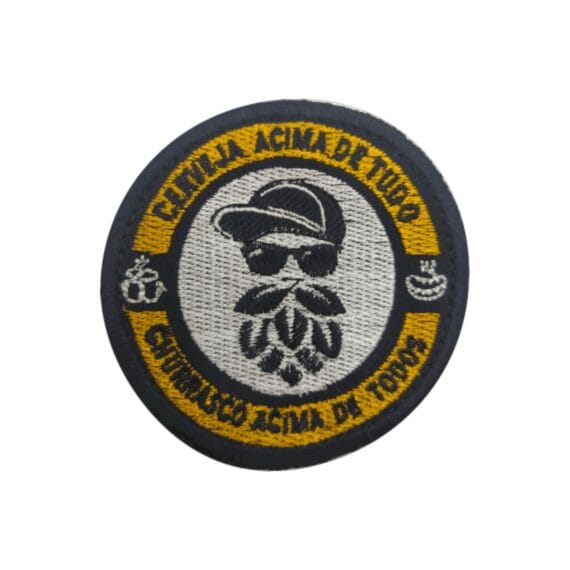 Patch Emblema Cerveja acima de tudo, Churrasco acima de todos Bordado com Velcro