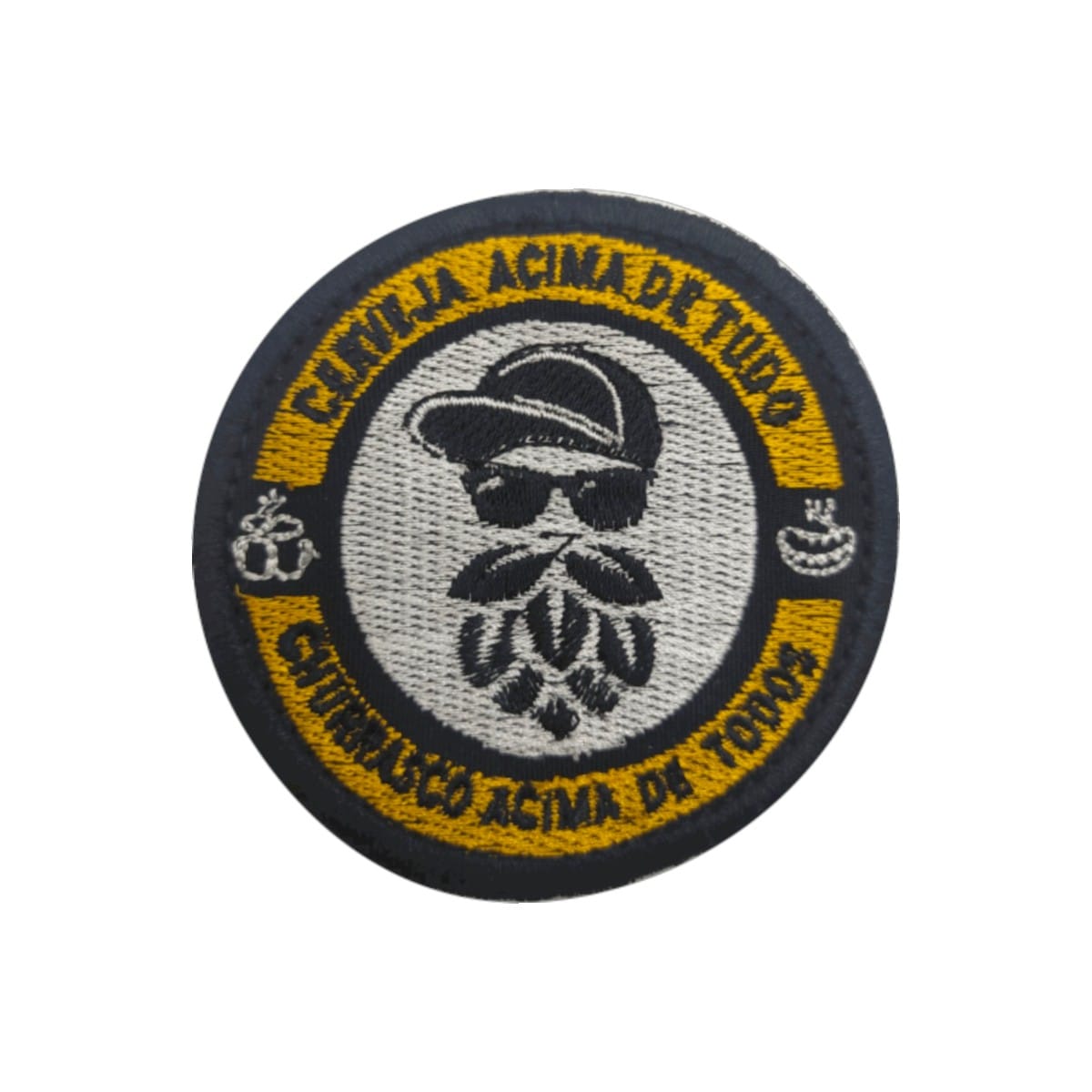 Patch Emblema Cerveja acima de tudo, Churrasco acima de todos Bordado com Velcro