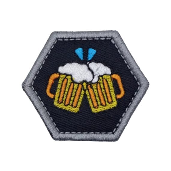 Patch Emblema Brasão do Chopp Bordado com Velcro