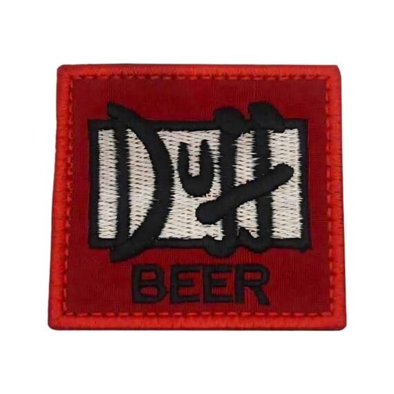 Patch Emblema Duff Beer Bordado com Velcro