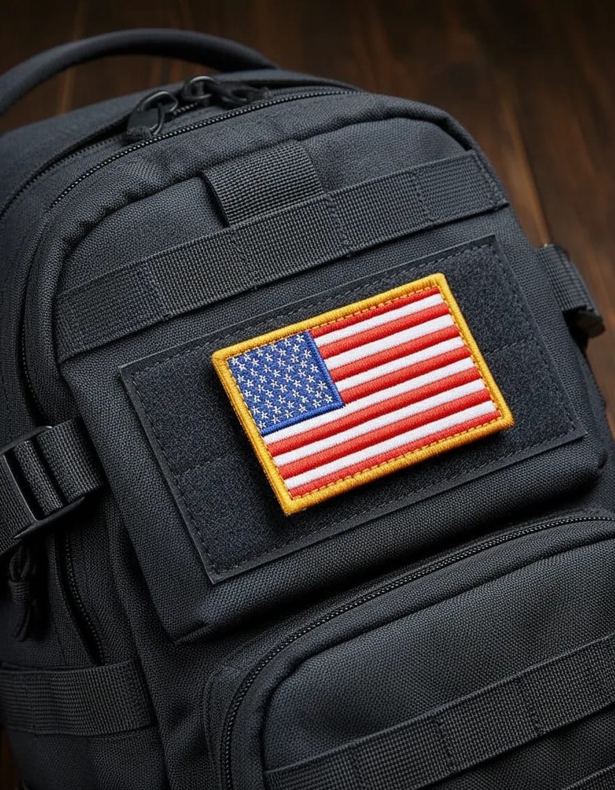 Patch Emblema Bandeira do Estados Unidos EUA Bordado com Velcro - Imagem 2