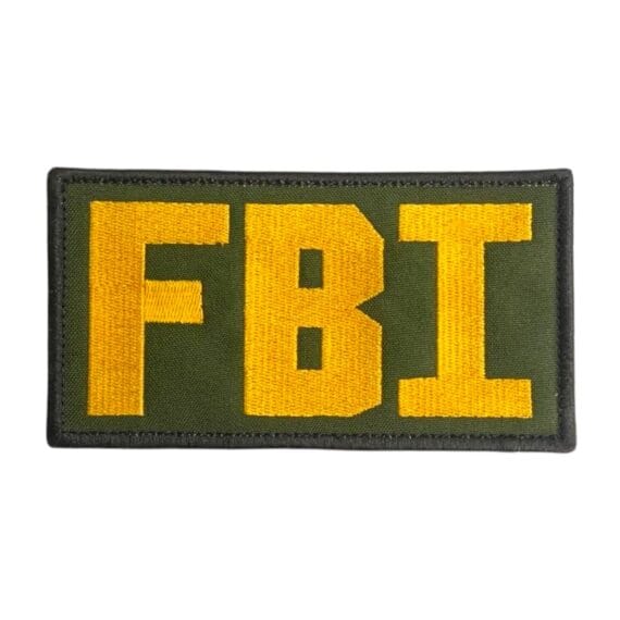 Patch Emblema Tarja FBI Grande 16x8,5 Bordado com Velcro