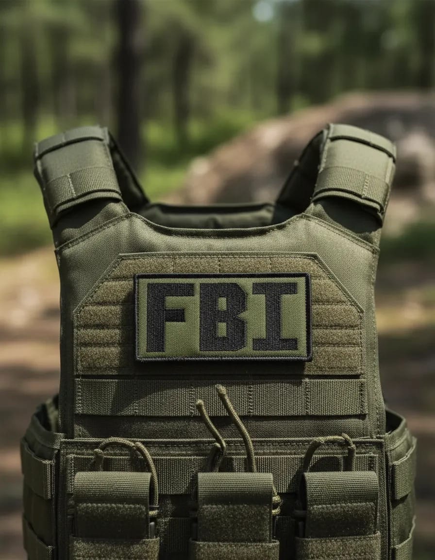 Patch Emblema Tarja FBI Grande 16x8,5 Bordado com Velcro - Imagem 3