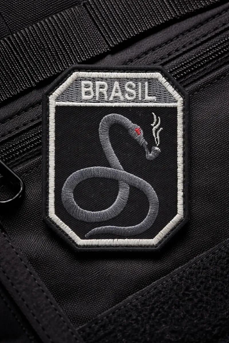 Patch Emblema FEB A Cobra Vai Fumar Bordado com Velcro - Imagem 3