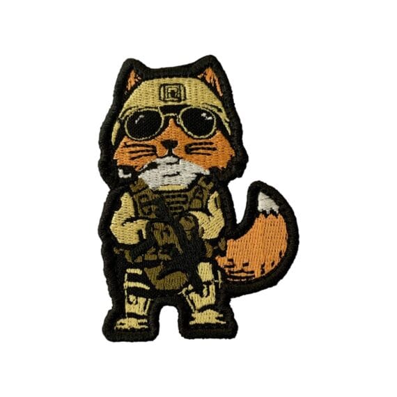 Patch Emblema Fox Assault Bordado com Velcro