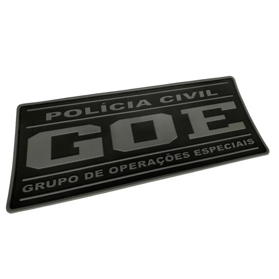 Patch Emblema GOE Tarja Costa Emborrachado com Velcro