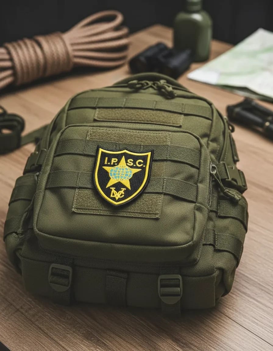 Patch Emblema Confederação Internacional de Tiro Prático IPSC Bordado com Velcro - Imagem 2