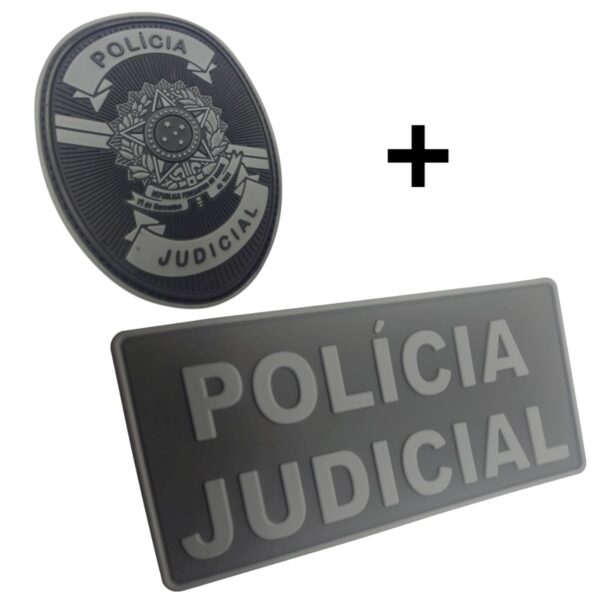 Kit Patch Oficial Policia Judicial Emborrachado com Velcro - Image 2