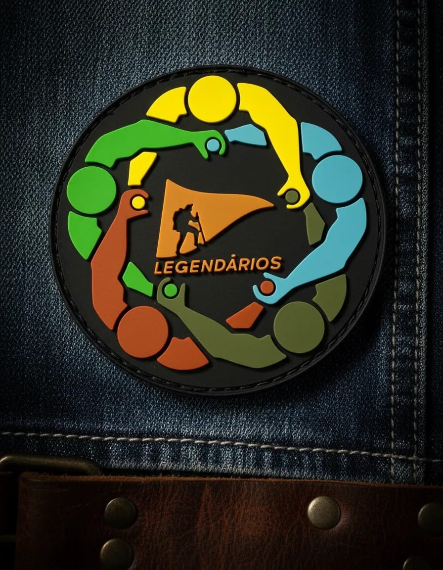 Patch Emblema Legendários Amigos Unidos Emborrachado com Velcro - Imagem 2