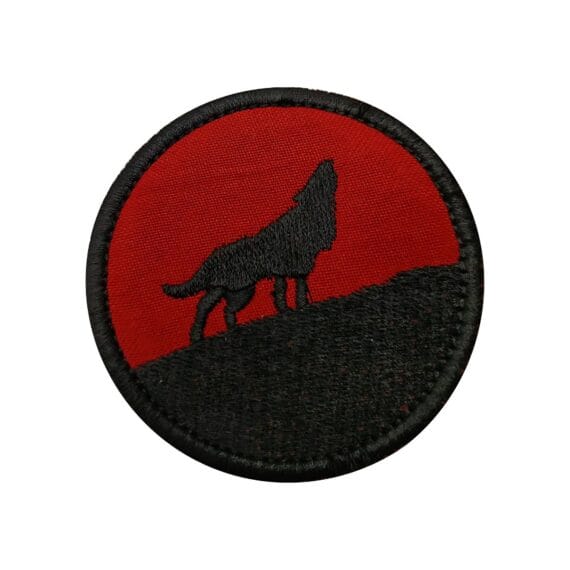 Patch Emblema Lobo Solitário Bordado com Velcro