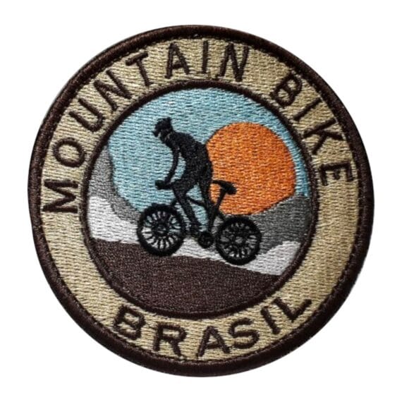 Patch Emblema Mountain Bike Brasil Bordado com Velcro