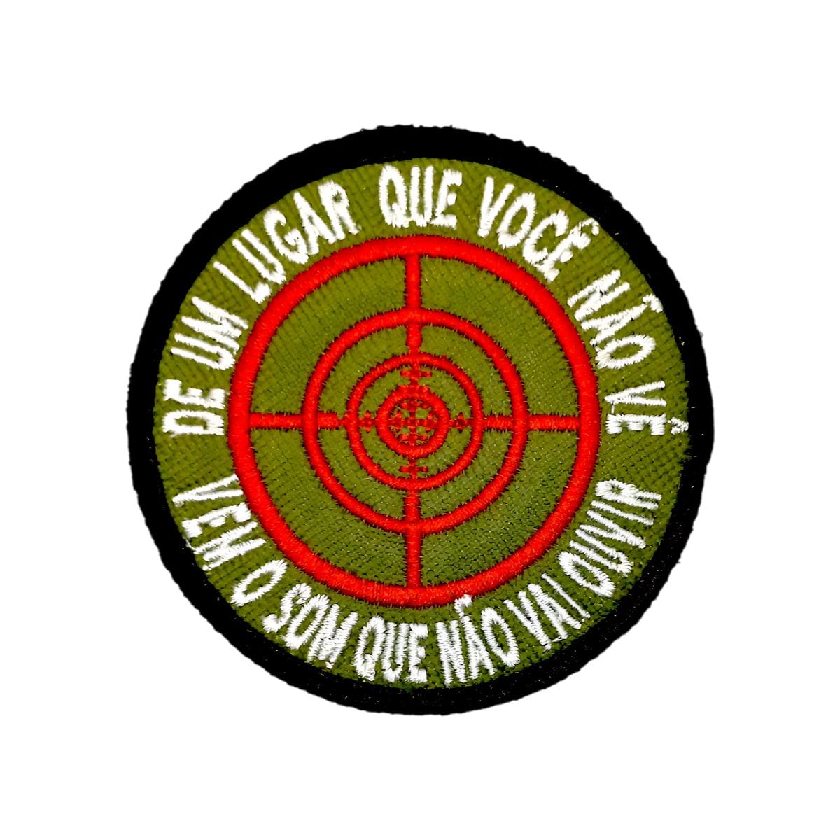 Patch Emblema Mira Sniper de um lugar que não vê! Bordado com Velcro