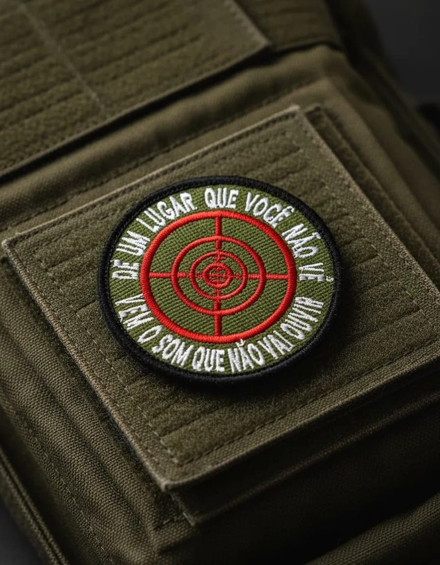 Patch Emblema Mira Sniper de um lugar que não vê! Bordado com Velcro - Imagem 2