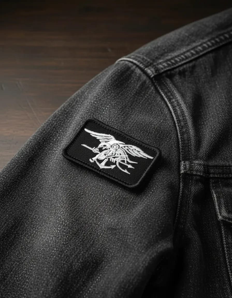 Patch Emblema Navy Seal Bandeira Bordado com Velcro - Imagem 2