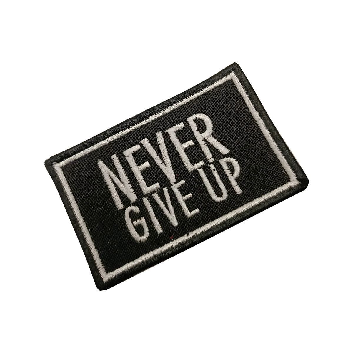 Patch Emblema NEVER GIVER UP Bordado com Velcro