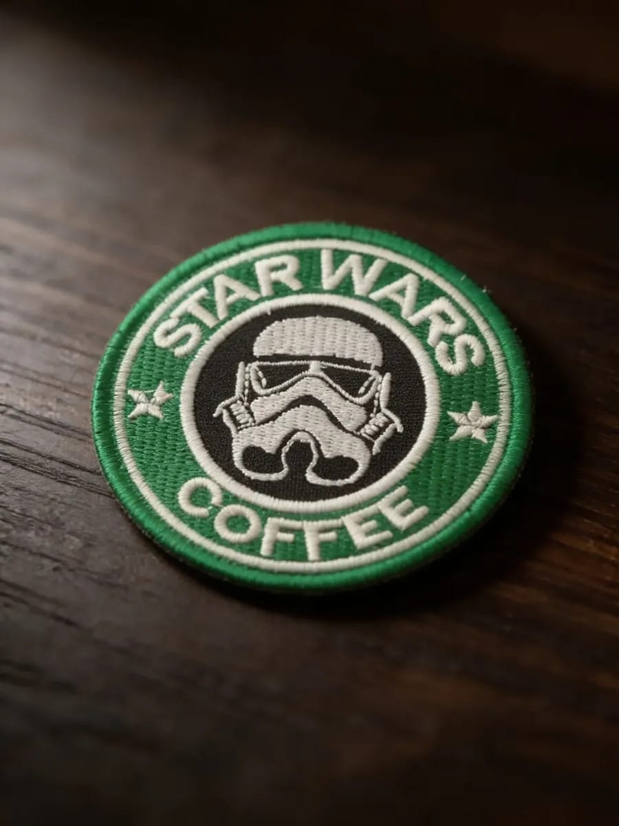 Patch Emblema Star Wars Coffee Bordado com Velcro - Imagem 2