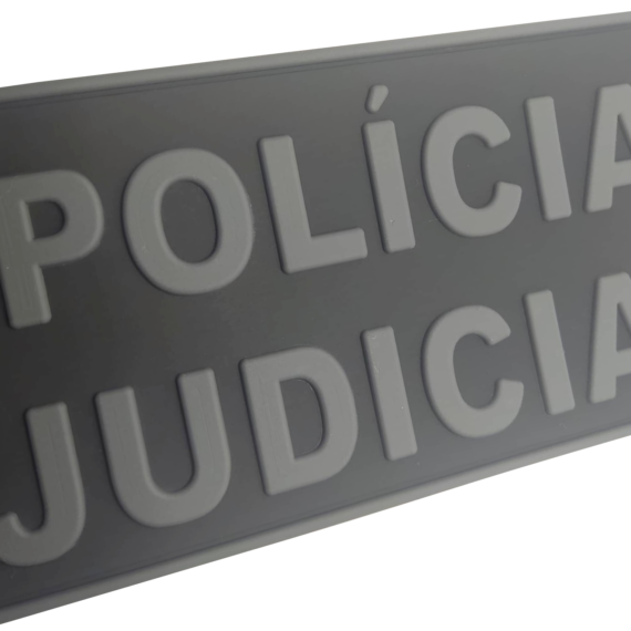 Patch Emblema Policia Judicial Tarja Costa Emborrachado com Velcro