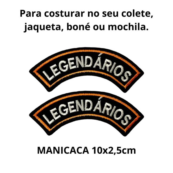 Kit Patches Emblema Legendários Oficial Bordado fixação por Costura - Image 2