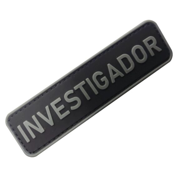 Patch Emblema Tarja Investigador Emborrachado com Velcro