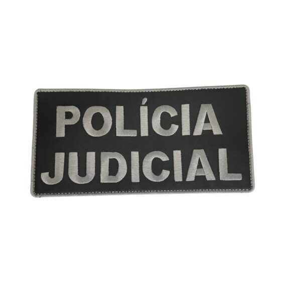 Patch Emblema Policia Judicial Tarja Costa Bordado com Velcro