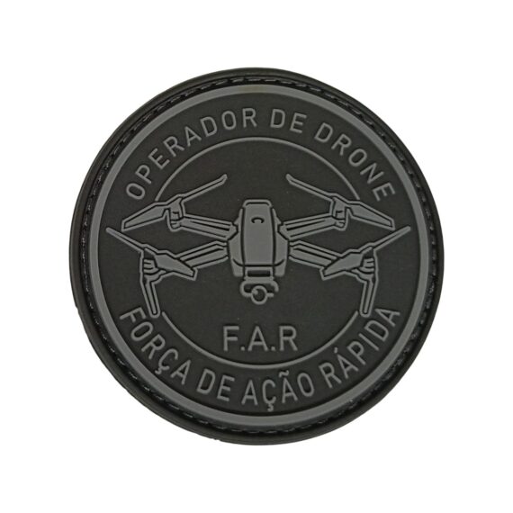 Patch Emblema Operador de Drone FAR Emborrachado com Velcro