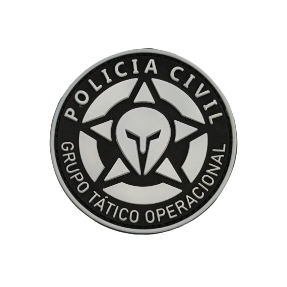 Patch Emblema Brasão Policia Civil GTO Emborrachado com Velcro
