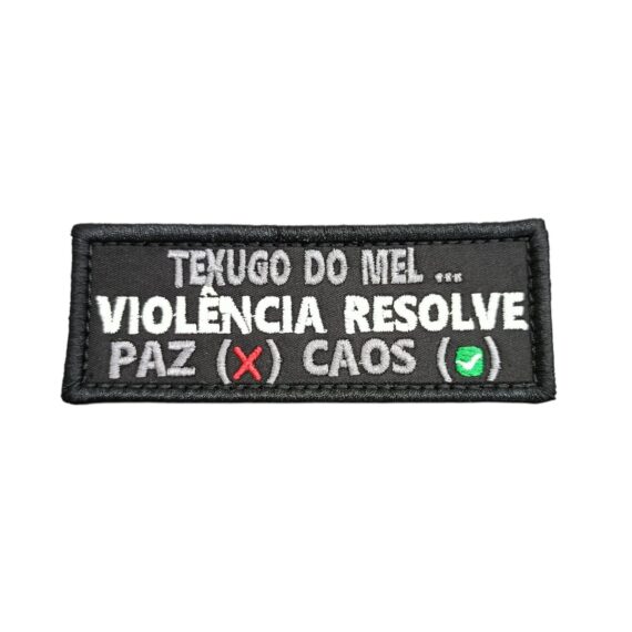Patch Emblema Tarja Texugo do Mel Bordado com Velcro