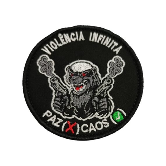Patch Emblema Violência Infinita Bordado com Velcro