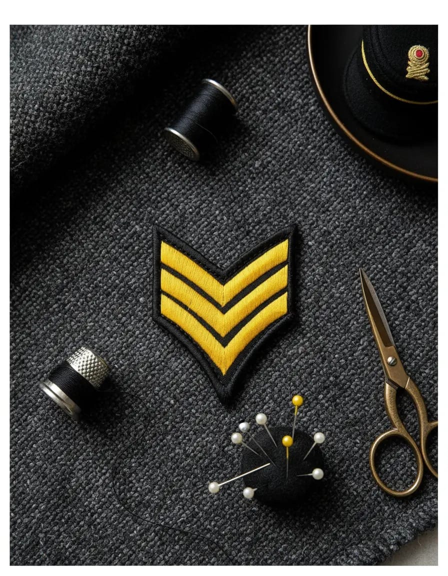 Patch Emblema Patente Sargento Bordado com Velcro - Imagem 4